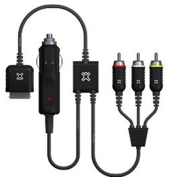 XtremeMac RoadShow™ Car Audio/Video Cable 2.4м Черный аудио кабель