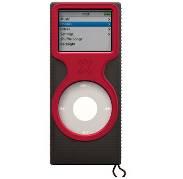 XtremeMac MicroGlove for iPod nano - Black/Dark Red