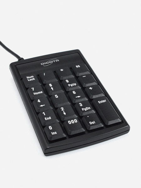 Dicota Abacus HUB USB Черный клавиатура