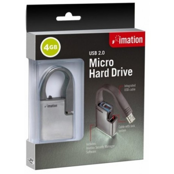 Imation 4GB USB 2.0 2.0 4GB Silver external hard drive