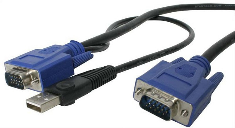 Newstar NSECONUSB10 3m Black KVM cable