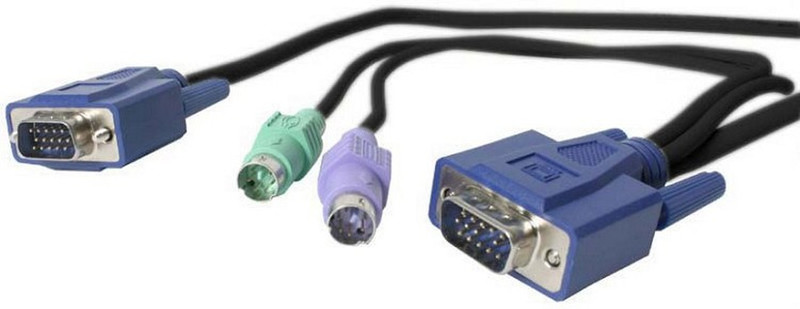 Newstar NSECON10 3m Black KVM cable