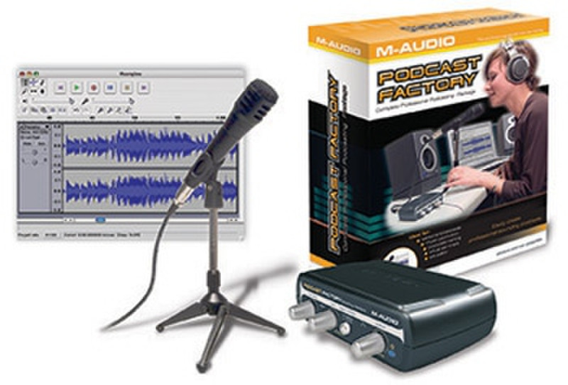 Pinnacle M-Audio Podcast Factory 24бит 44.1кГц Черный цифровой аудио рекордер