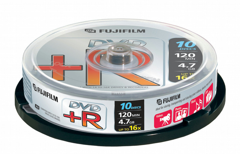 Fujifilm 47592 4.7ГБ 10шт чистый DVD