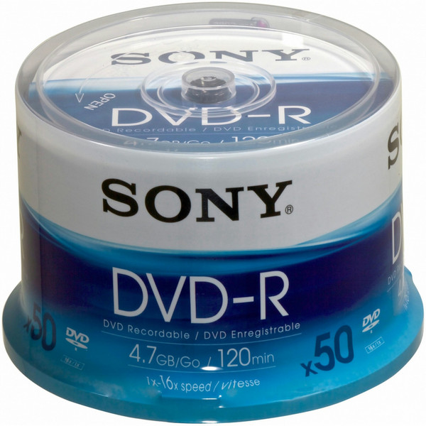 Sony DVD-R Spindle 4.7GB 50Stück(e)