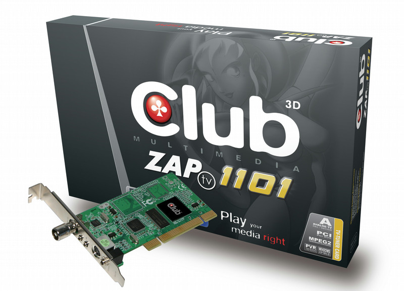 CLUB3D TV-Tuner Analog 1101 Внутренний PCI