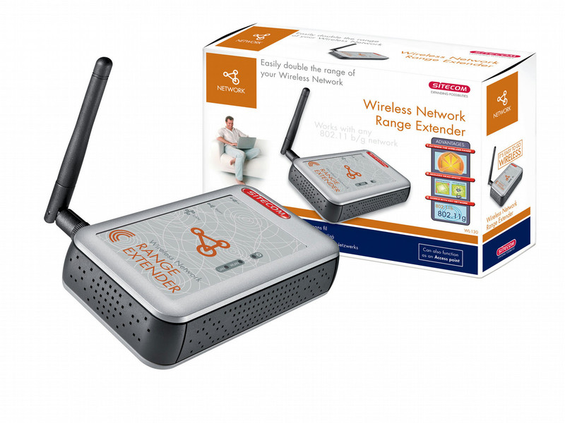 Sitecom Wireless Network Range Extender 54Mbit/s WLAN access point