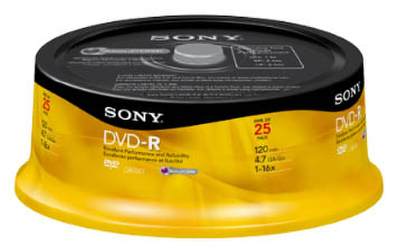 Sony 25DMR47RS4 4.7GB DVD-R DVD-Rohling