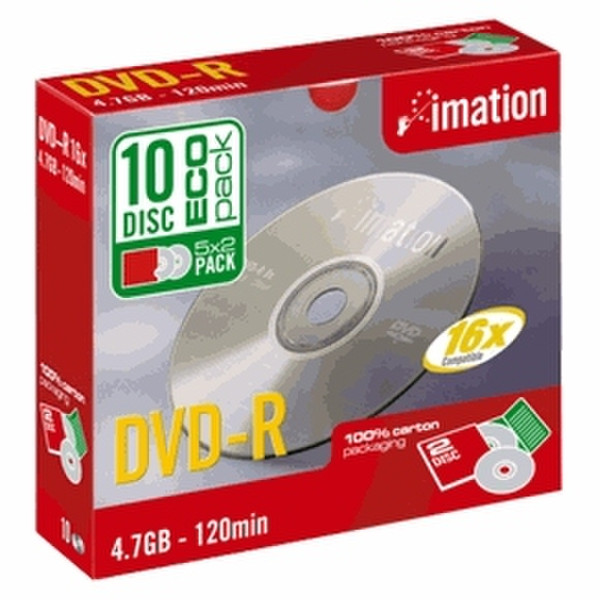 Imation DVD-R 16x 4.7GB (10) 4.7GB DVD-RW 10pc(s)