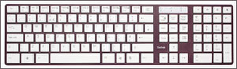 Saitek Slim Keyboard USB QWERTY Пурпурный клавиатура