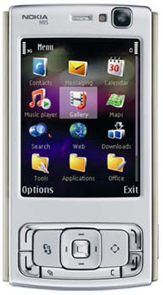 Nokia N95 Single SIM Silver smartphone