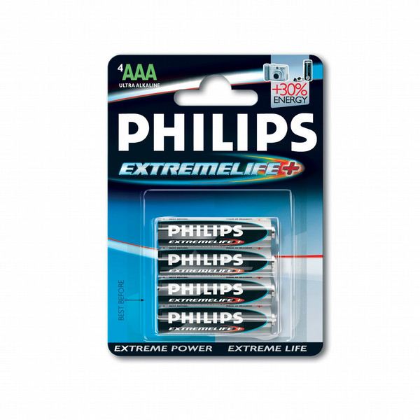 Philips ExtremeLife Батарея LR03-P4/12B