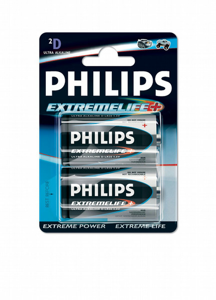 Philips ExtremeLife Батарея LR20-P2/12B