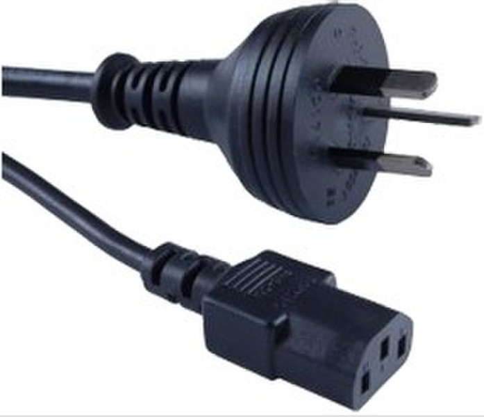 Astrotek 1.8m Male-Wall Cable 1.8m Black power cable