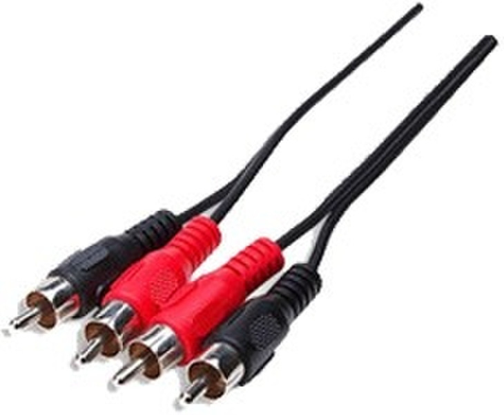 Astrotek 1.8m RCA M Cable 1.8m 2 x RCA Schwarz Audio-Kabel