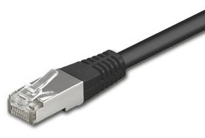 Jyh Eng Technology LAN Patch Cable S/FTP Cat.5e, 1m 1m Schwarz Netzwerkkabel