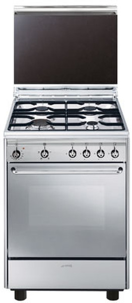 Smeg CX51EVX Отдельностоящий Gas hob Нержавеющая сталь кухонная плита