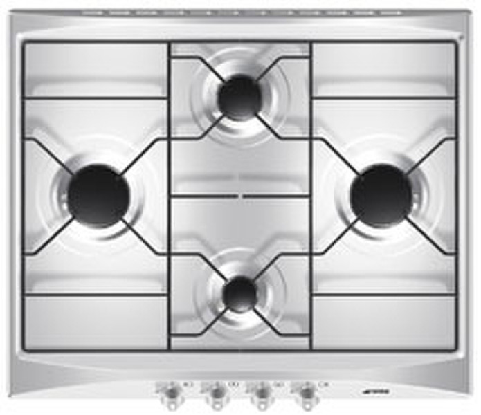 Smeg SE264SX3 Встроенный Gas hob Нержавеющая сталь плита