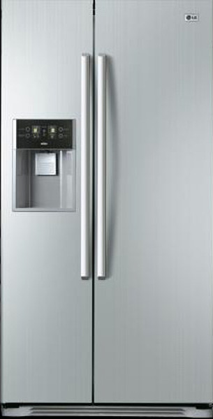 LG GWL207FLQA freestanding 508L Grey side-by-side refrigerator