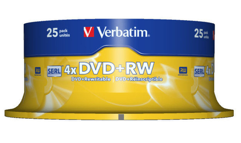 Verbatim DVD+RW Matt Silver 4.7GB DVD+RW 25pc(s)