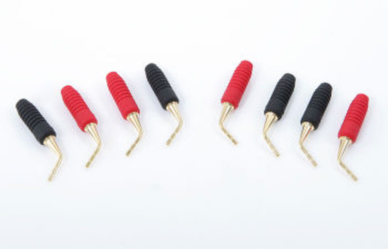 Monster Cable AGP R-H MKII Speaker Cable Connectors 24k gold Black,Red wire connector