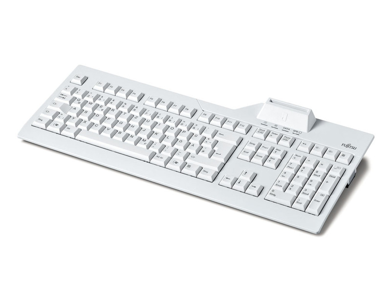 Fujitsu KB SCR eSIG USB AZERTY Weiß Tastatur