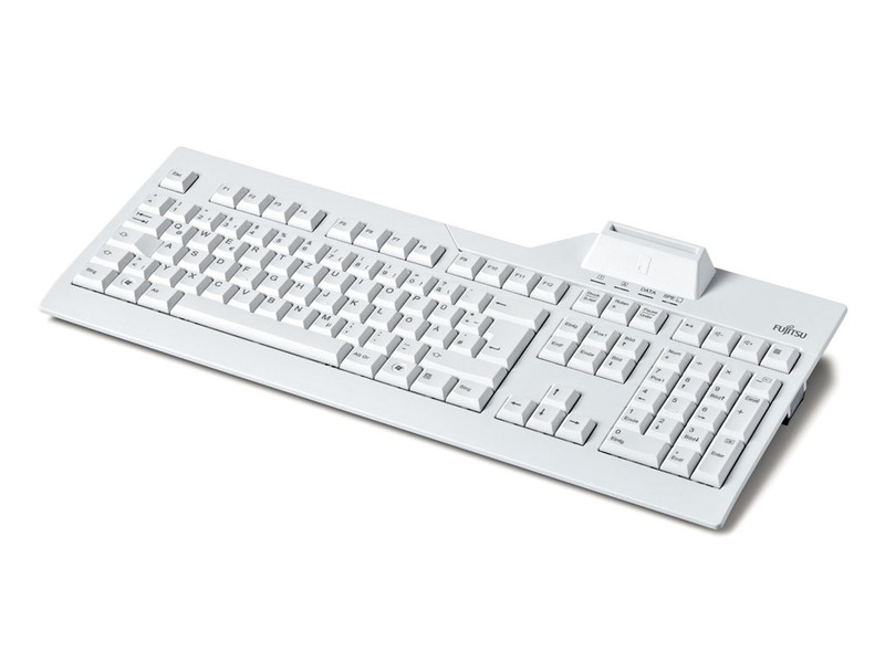 Fujitsu KB SCR eSIG USB AZERTY Белый клавиатура