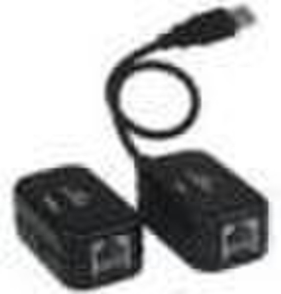 Microconnect USB CAT5e UTP 60m Network transmitter & receiver Black