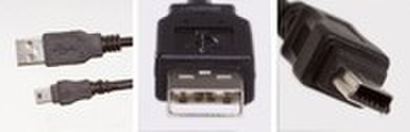 Microconnect USBAMB52 1.8м USB A Mini-USB B Черный кабель USB