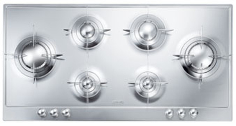 Smeg P106 Встроенный Gas hob Нержавеющая сталь плита