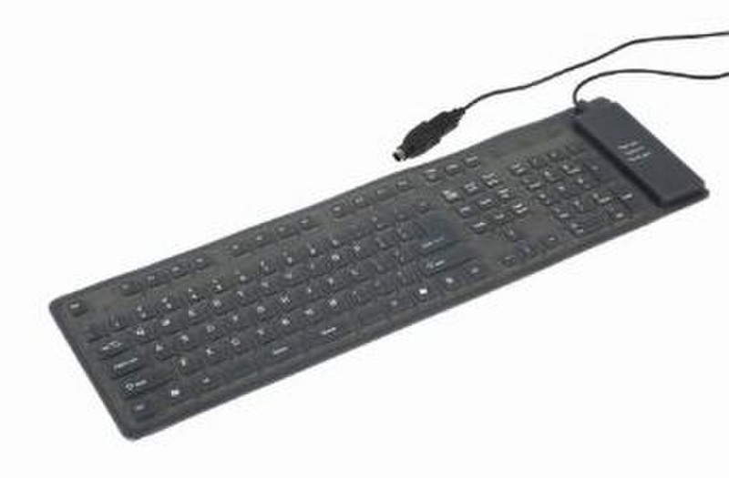 Gembird KB-109F-B-DE USB+PS/2 QWERTZ Black keyboard