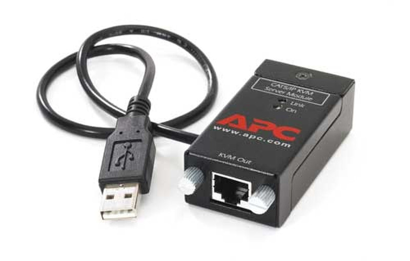 APC CAT5/IP KVM USB Server Module (SM) 0.234m Schwarz Tastatur/Video/Maus (KVM)-Kabel