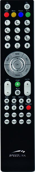 SPEEDLINK Media Remote - Multimedia PC Control Black remote control