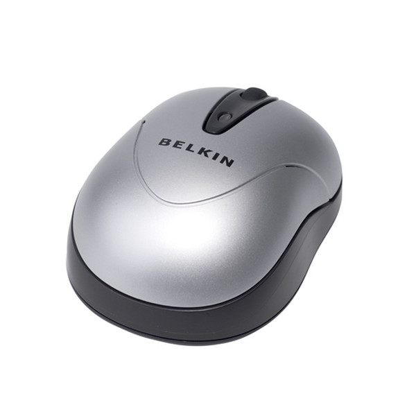 Belkin Mini Scroller Rechargeable Optical Mouse Беспроводной RF Оптический 800dpi Cеребряный компьютерная мышь
