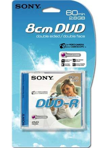 Sony Blister of 8cm Recordable Once DVD-R DMR60A.