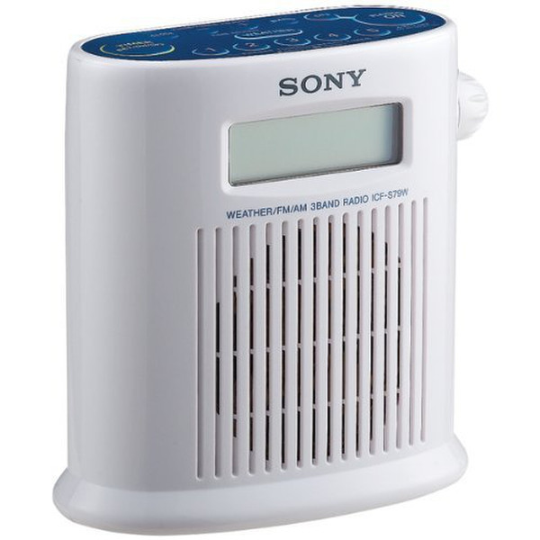 Sony ICF-S79W Цифровой Синий, Белый радиоприемник