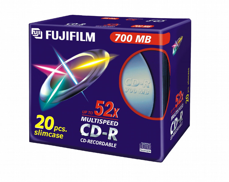 Fujifilm CD-R 700mb 52X Slimcase 20-Pack 700MB 20pc(s)