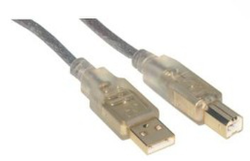MCL MC922AB/TG-2M 2m USB A USB B Transparent USB cable