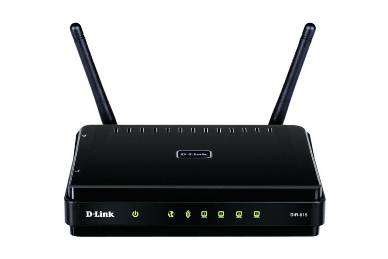 D-Link DIR-615 Fast Ethernet Черный wireless router