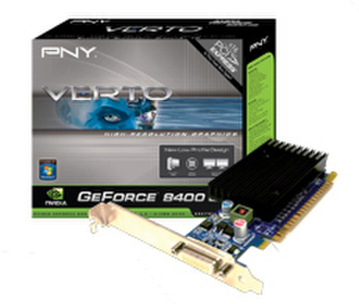 PNY VCG84DMS5SXPB GeForce 8400 GS GDDR2 Grafikkarte