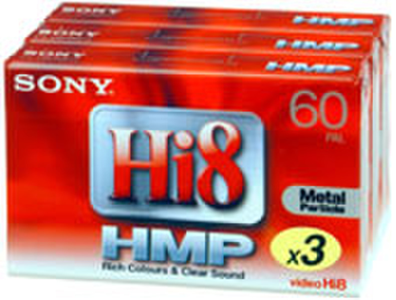 Sony 3P560HMP 3-pack Hi8 MP Camcorder Tape Hi8 Leeres Videoband