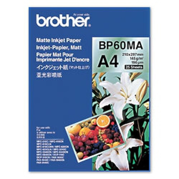 Brother BP60MA Inkjet Paper A4 (210×297 mm) Матовый Белый бумага для печати