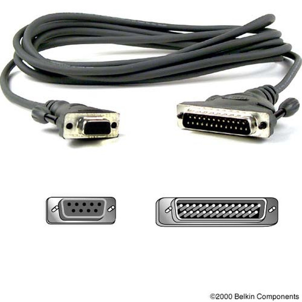 Belkin Pro Series AT Serial Modem Cable 1.8m Schwarz SATA-Kabel