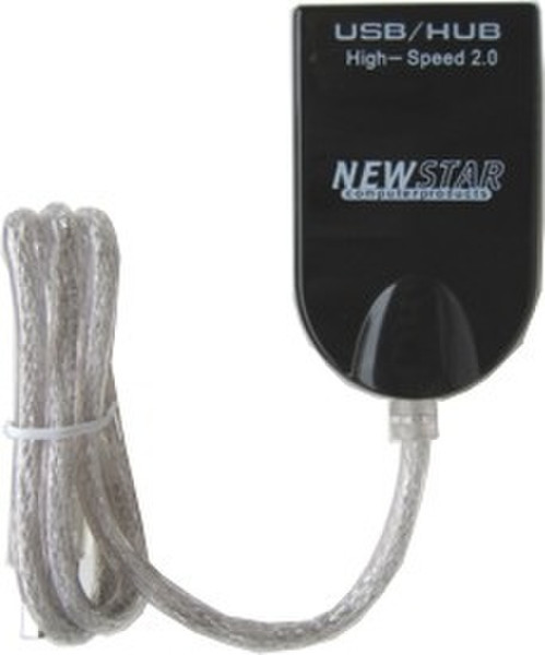 Newstar 4 PORT Travel HUB 2.0 480Мбит/с Черный хаб-разветвитель