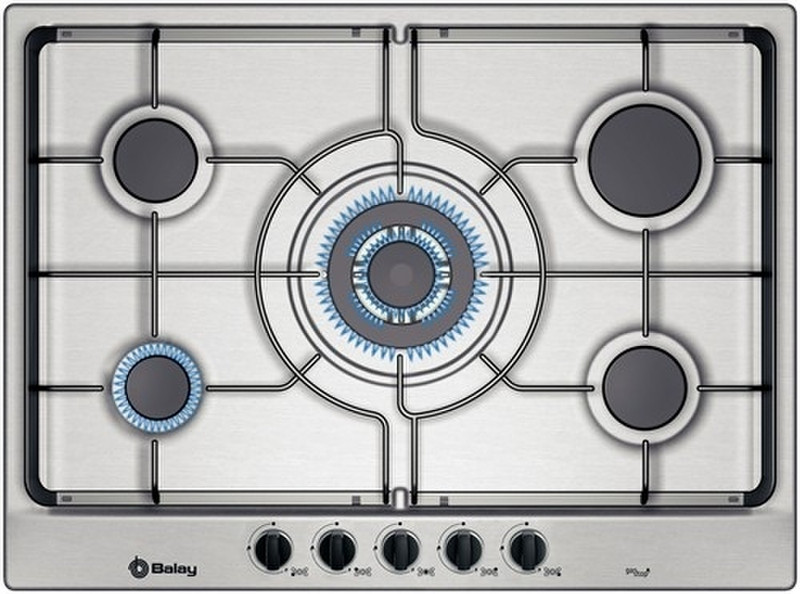 Balay 3ETX397N Встроенный Gas hob Нержавеющая сталь плита