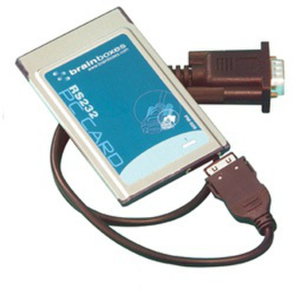 Brainboxes PCMCIA 9-pin RS232 interface cards/adapter