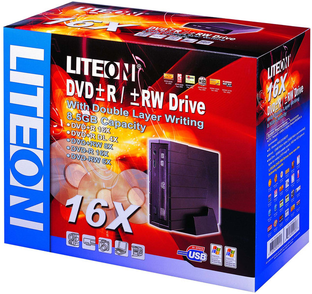 Lite-On External 16x 8x / 4x / 16x 6x / + 48x 24x 48x Half-Height DVD-Dual optical disc drive