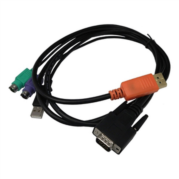 Lantronix 500-200-R 1.5m Black KVM cable