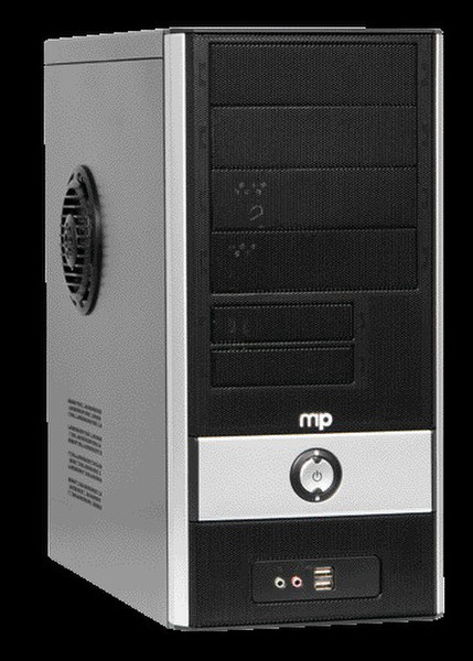 MP QF50Z Midi Tower, Black Midi-Tower 450W Black,Silver computer case