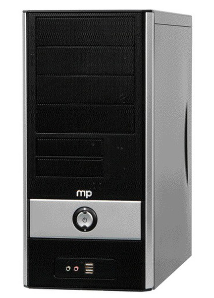 MP QF50Z Midi Tower, Black Midi-Tower 400W Black,Silver computer case